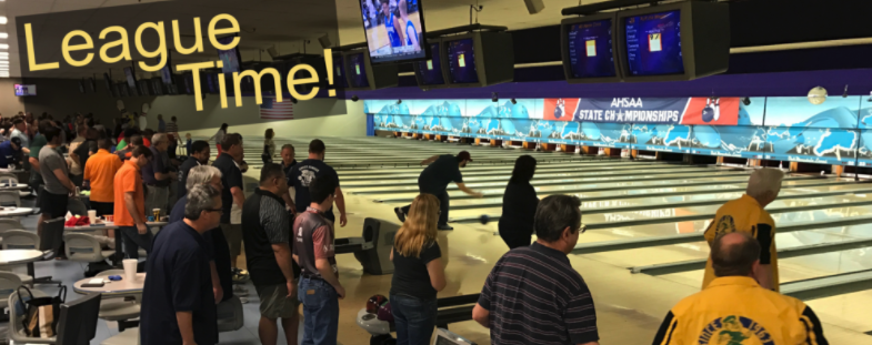 Bowlers warming up before league play