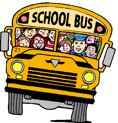 A cartoon school bus